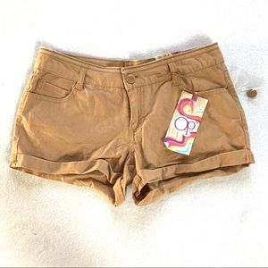 OP Juniors Dark Tan Cappuccino Cotton Shorts 7 NEW NWT
